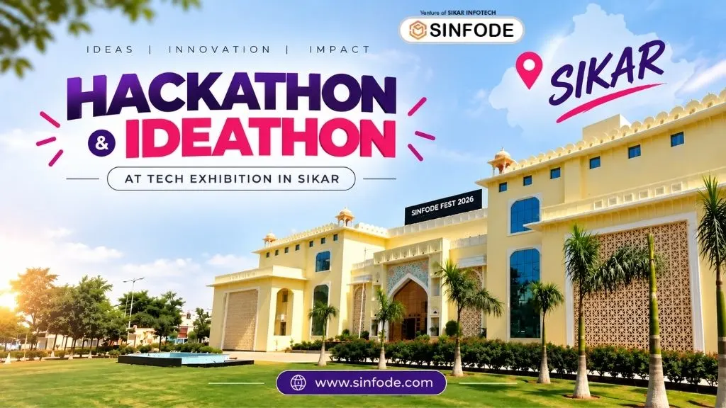 Tech Exhibition in Sikar featuring Hackathon and Ideathon . Sikar